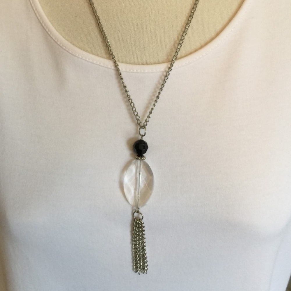 FREE w/Bundle SILVER TONE & CLEAR CRYSTAL BEAD